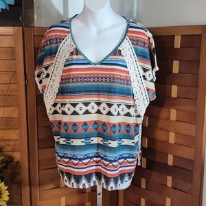 Cato brand Southwestern style blouse